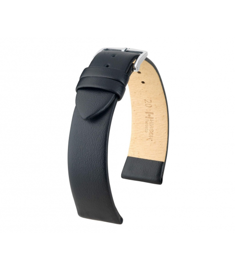 Hirsch Toronto Black Leather Watch Strap 14mm Quick Release L 120/80