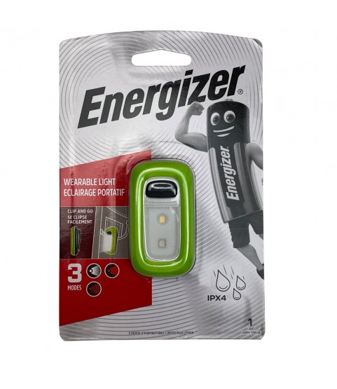 Energizer Wearable LED Clip Light with 3 Modes and IPX4 Rating Energizer Wearable LED Clip Light with 3 Modes and IPX4 Rating