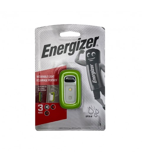 Energizer Wearable LED Clip Light with 3 Modes and IPX4 Rating