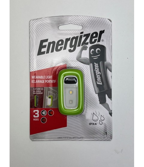 Energizer Wearable LED Clip Light with 3 Modes and IPX4 Rating