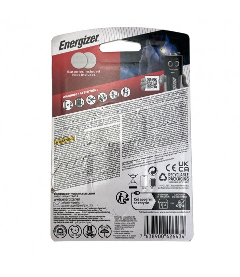Energizer Wearable LED Clip Light with 3 Modes and IPX4 Rating Energizer Wearable LED Clip Light with 3 Modes and IPX4 Rating