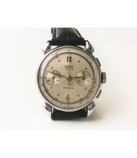 Vintage Venus Military Chronograph Watch Landeron 48
