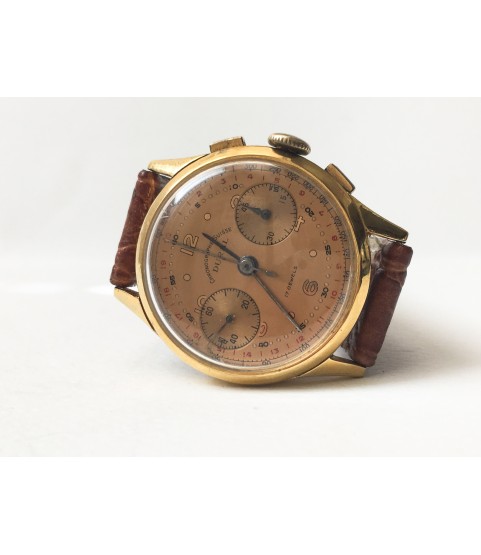 Vintage Dural Chronographe Suisse Men's Watch Tropical Dial 1940s