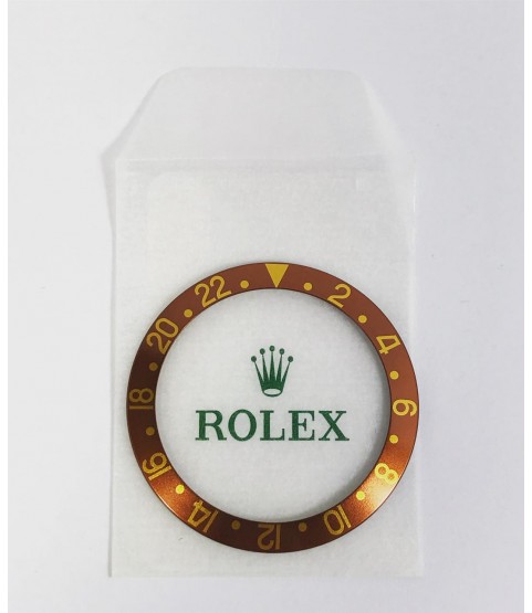 New Rolex insert bezel brown for gold GMT 1675/8