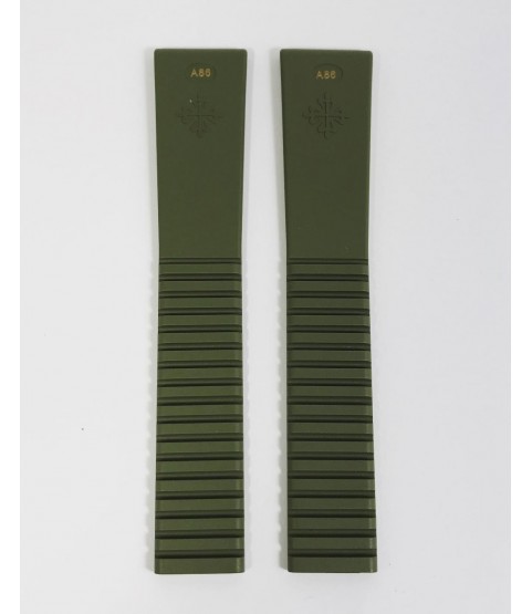 New Patek Philippe Green Rubber Strap Aquanaut 5065, 5066 Size 19/16mm