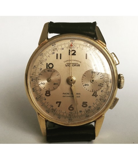 Vintage Victoria Chronograph Men's Watch Venus 188 1950s