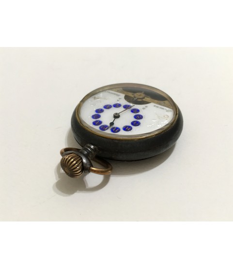 Antique Hebdomas Pocket Watch 8 Days Porcelain Dial 1940