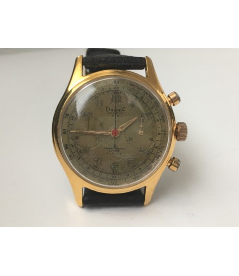 Vintage Dreffa Chronograph Men's Watch from 1940s 37 mm