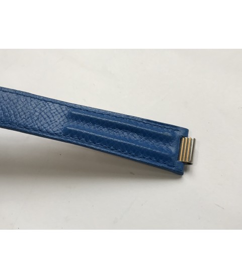 Cartier blue leather strap with clasp 18mm