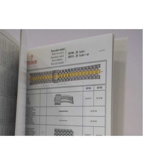 Genuine Tudor Spare Parts Catalogue T8 2001 Movements and Bracelets