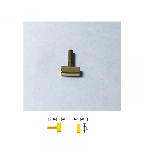 New push button for vintage chronograph watches yellow