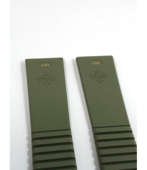 New Patek Philippe Green Rubber Strap Aquanaut 5065, 5066 Size 19/16mm