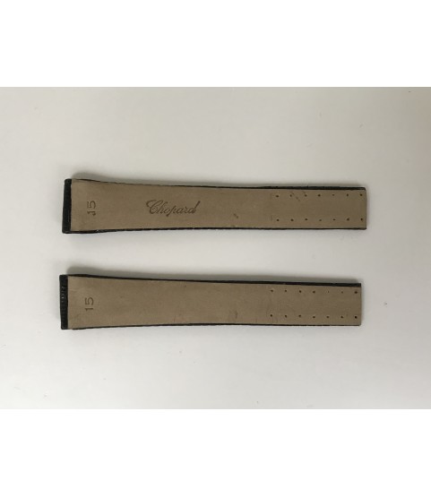 New Chopard black leather strap for lady watches 15mm