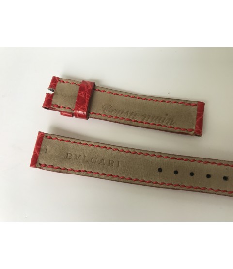 New Blvgari red leather strap for lady watches 14mm New Blvgari red leather strap for lady watches 14mm