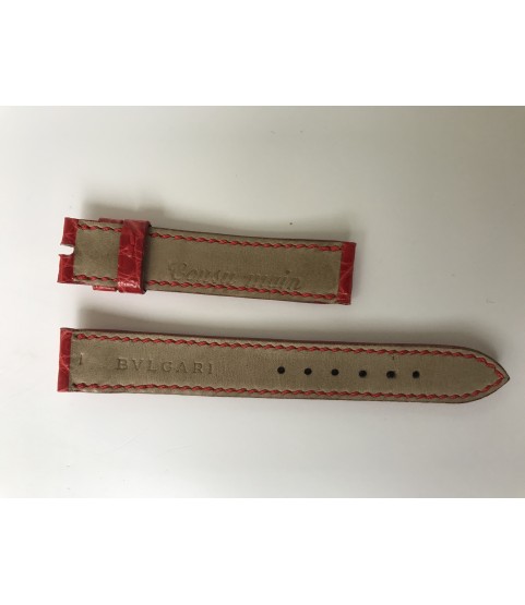 New Blvgari red leather strap for lady watches 14mm