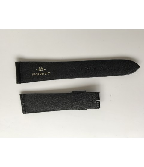 New Movado black leather strap for men watches 20mm New Movado black leather strap for men watches 20mm