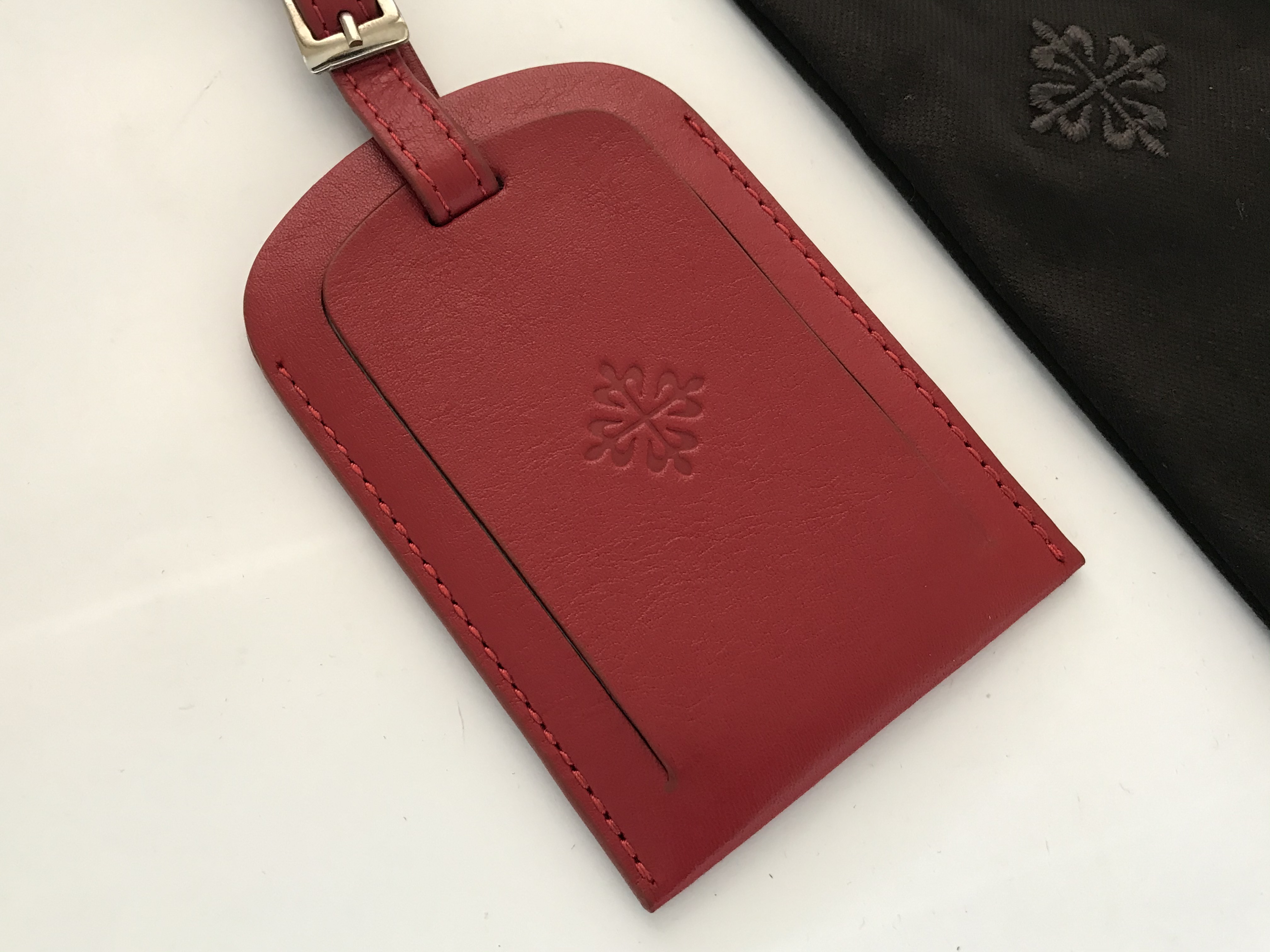 Rare Patek Philippe red leather tag holder for bag - Patek Philippe