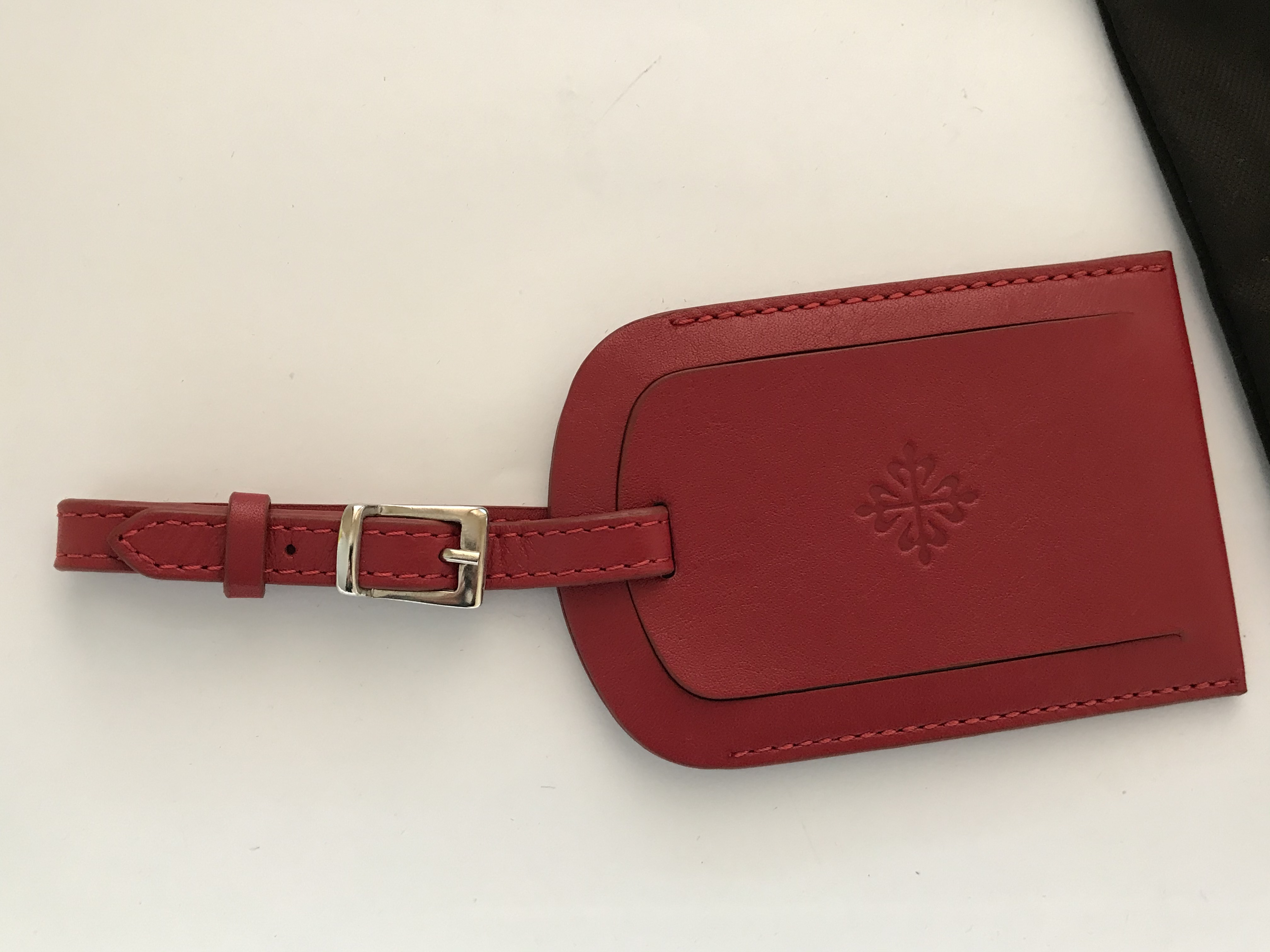 Rare Patek Philippe red leather tag holder for bag - Patek Philippe