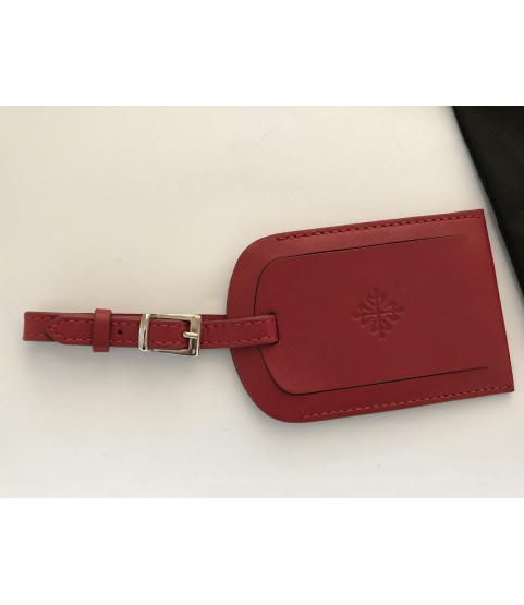 Rare Patek Philippe red leather tag holder for bag