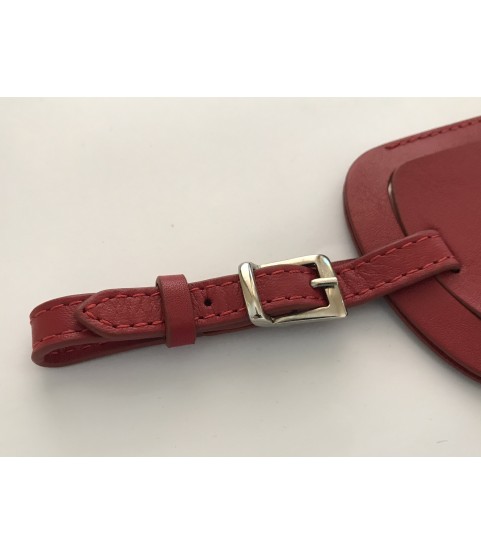 Rare Patek Philippe red leather tag holder for bag