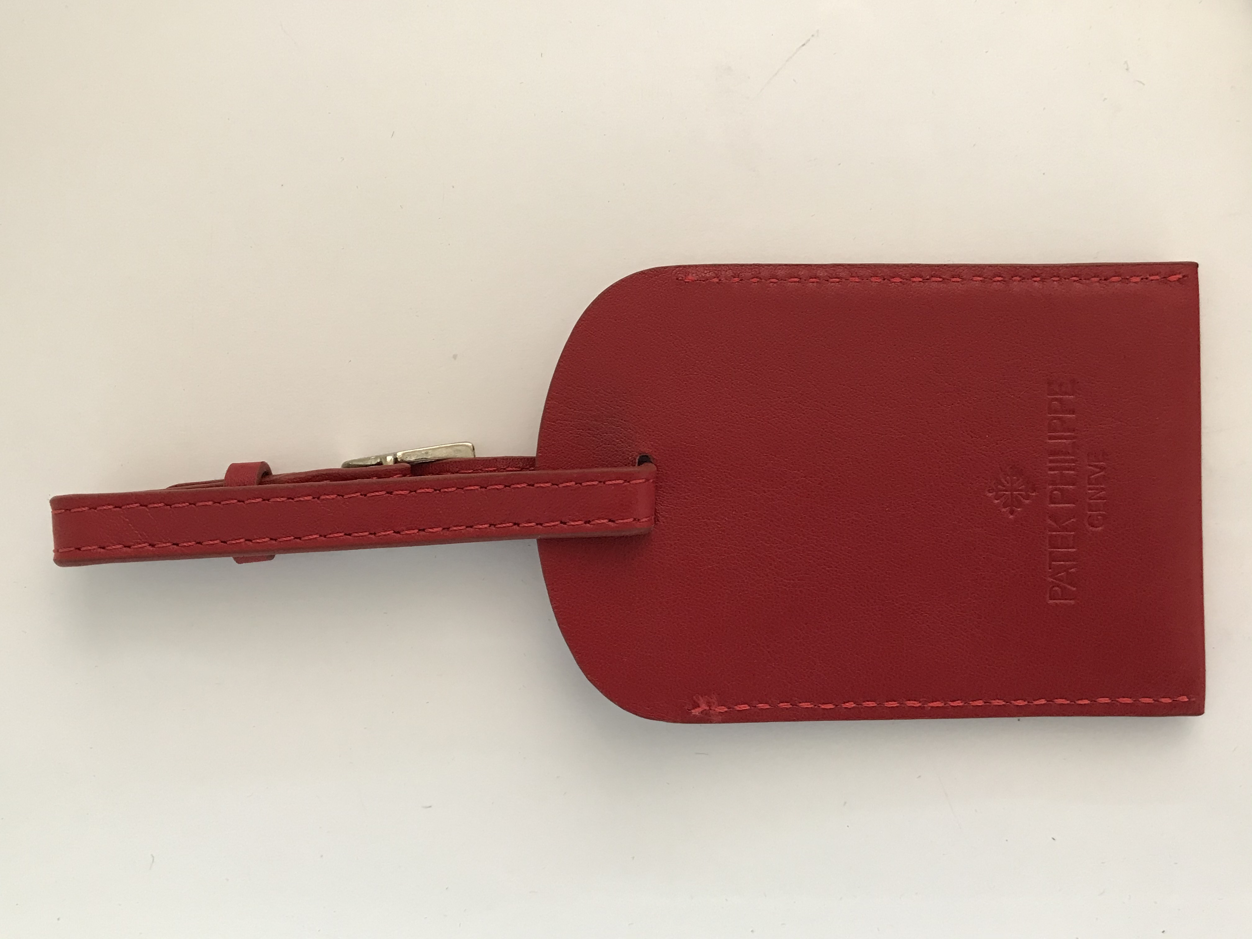 Rare Patek Philippe red leather tag holder for bag - Patek Philippe