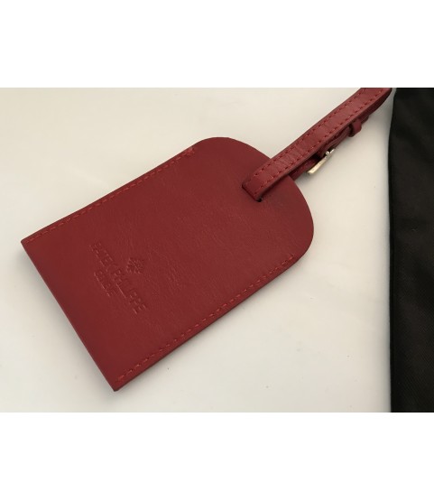 Rare Patek Philippe red leather tag holder for bag