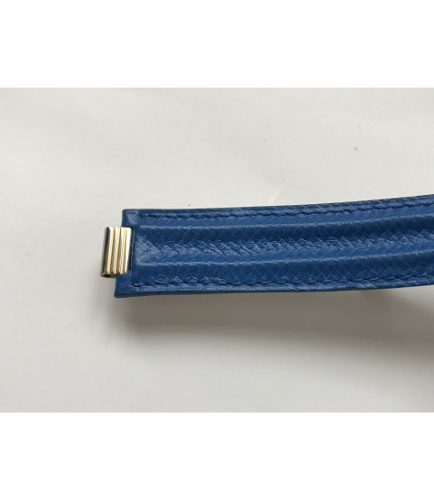 Cartier blue leather strap with clasp 18mm Cartier blue leather strap with clasp 18mm