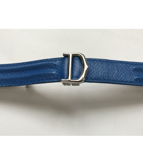 Cartier blue leather strap with clasp 18mm Cartier blue leather strap with clasp 18mm