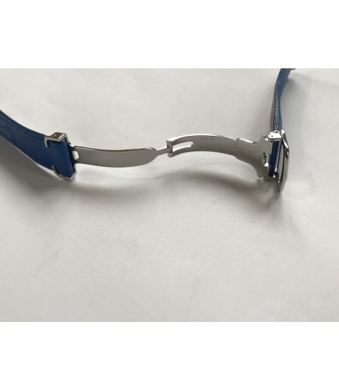 Cartier blue leather strap with clasp 18mm Cartier blue leather strap with clasp 18mm