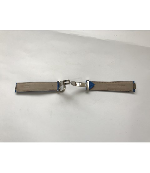Cartier blue leather strap with clasp 18mm Cartier blue leather strap with clasp 18mm