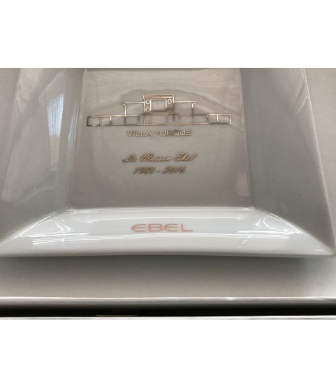 New Ebel watch ashtray with box and paper with Ebel history