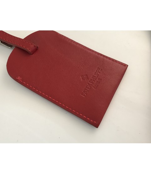 Rare Patek Philippe red leather tag holder for bag