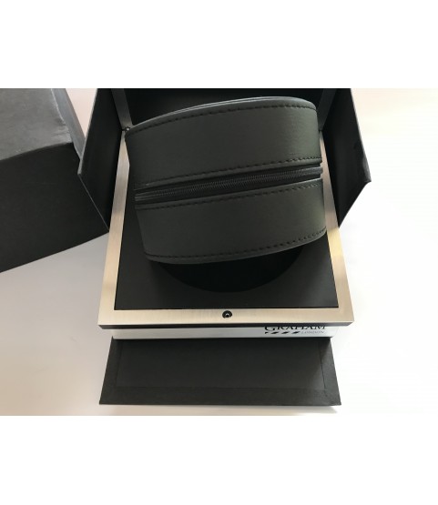 Graham London black watch box case inner/outer
