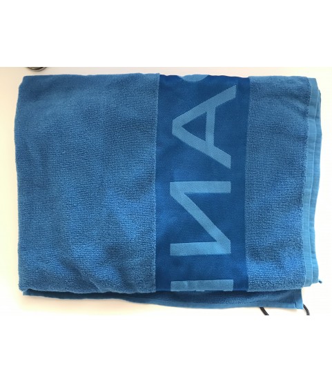 New Panerai large blue beach towel in travel storage bag