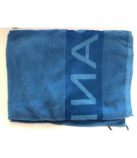 New Panerai large blue beach towel in travel storage bag