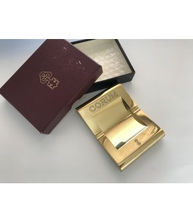 New vintage Corum gold ashtray with box New vintage Corum gold ashtray with box