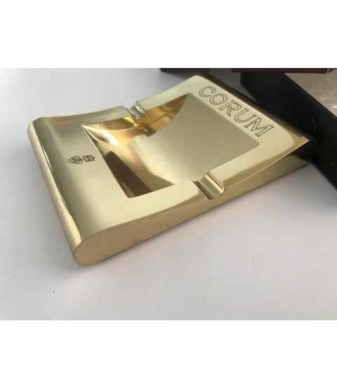 New vintage Corum gold ashtray with box New vintage Corum gold ashtray with box