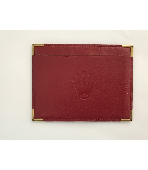 Vintage Rolex leather red card holder