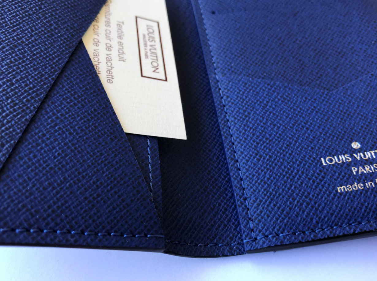 242 New Louis Vuitton Taiga pocket blue organiser M30301 5 1230x918