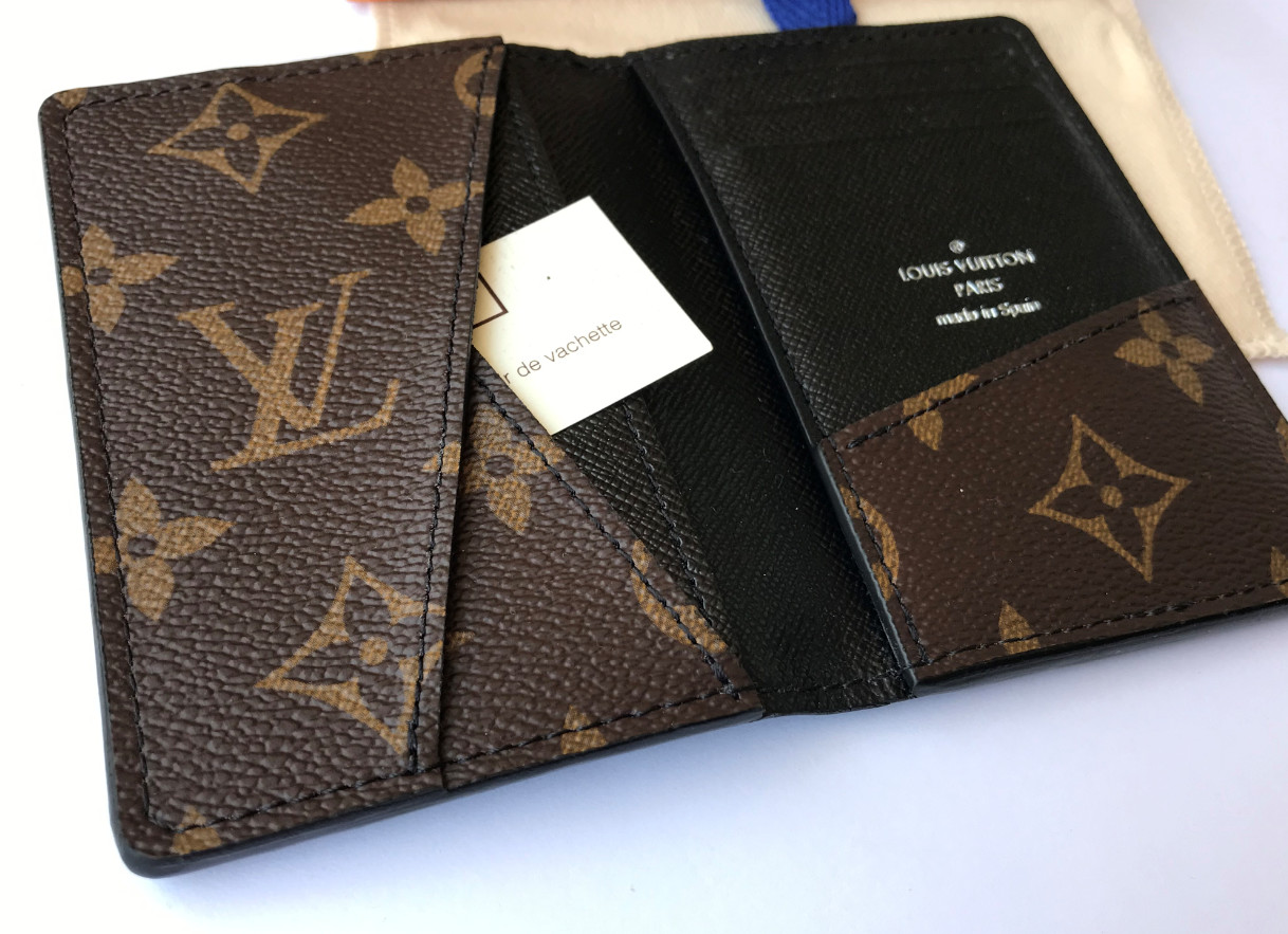 Replica Louis Vuitton Pocket Organizer In Monogram Macassar Canvas