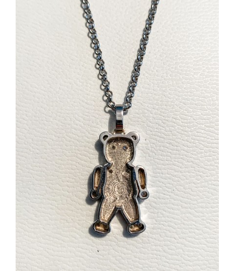Charme Teddy Bear Pendant 14k White Gold with necklace jewelry for ladies