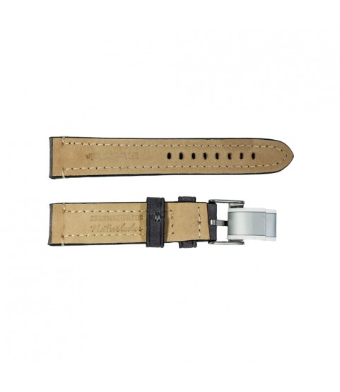 Rodeosoft Chrono dark grey watch leather strap 20mm