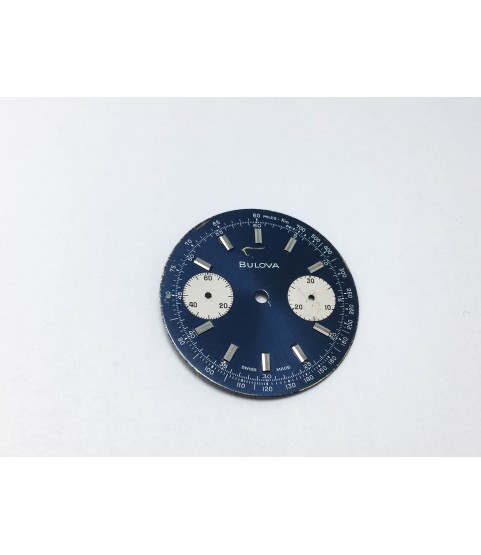Valjoux caliber 7733 Bulova blue watch dial