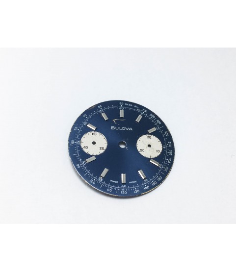 Valjoux caliber 7733 Bulova blue watch dial