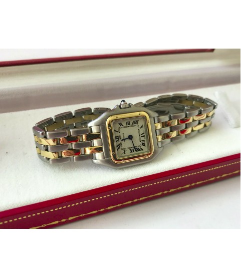 Cartier Panthere 112000 ladies watch 18k gold and steel quartz 21mm