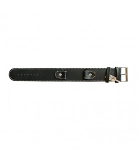 Cowhide black strap with high steel screw and wide leather base 18mm watches Cowhide black strap with high steel screw and wide leather base 18mm watches