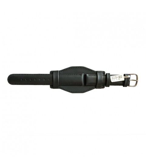 Cowhide strap with stitch and wide underlay surface black for watches 18mm Cowhide strap with stitch and wide underlay surface black for watches 18mm