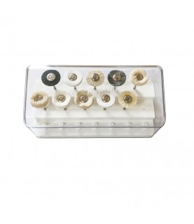 Polirapid mounted miniature small polishing round brush set 10pcs