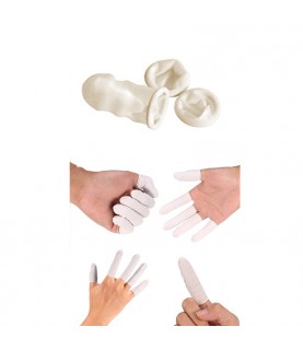 Natural latex rubber finger cots watchmaker Size M 100 pcs