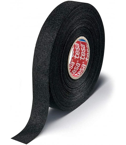 Tesa Black Fuzzy Fleece Interior Wire Loom Harness Tape for VW, Audi 19 m X 15 m